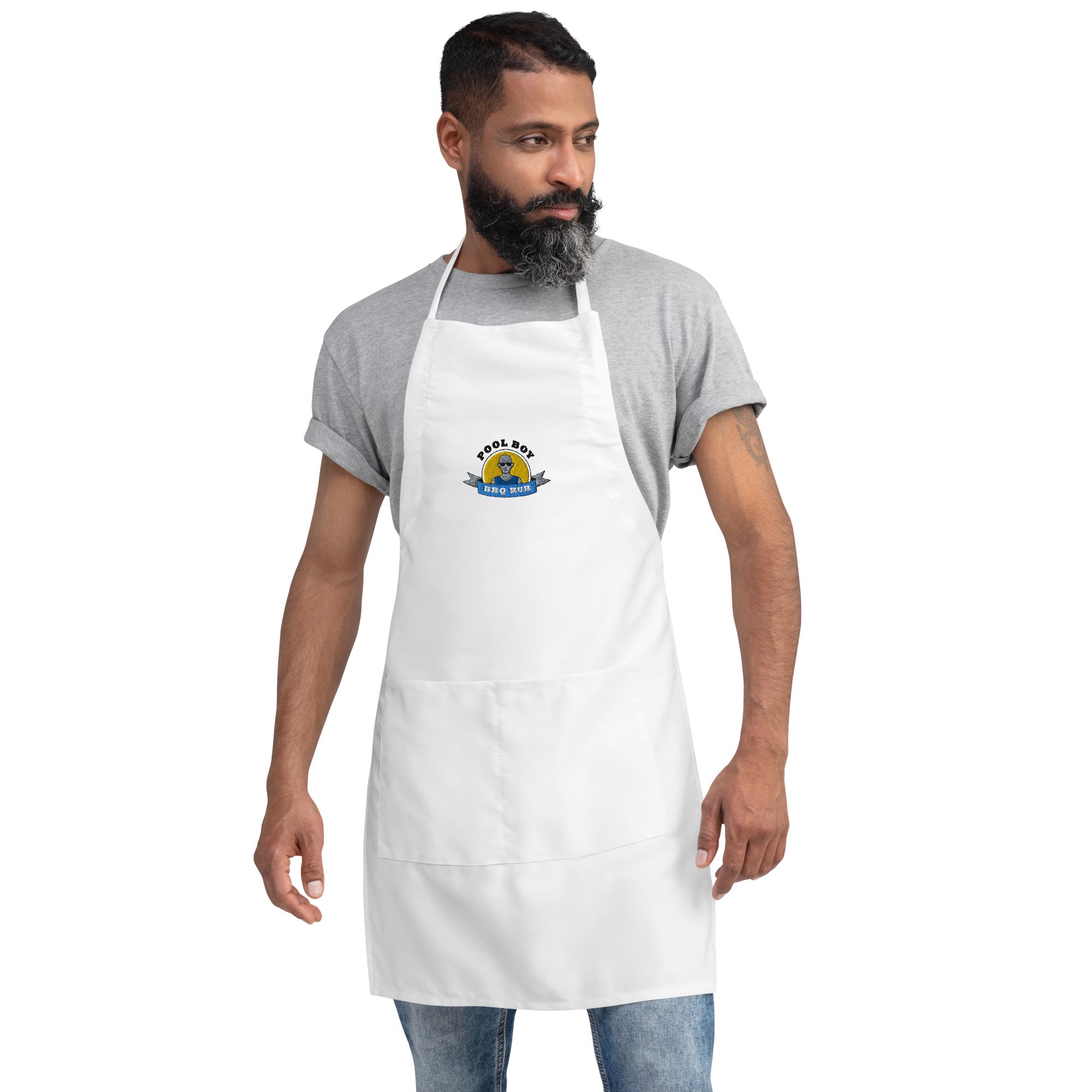 Pool Boy Embroidered Apron