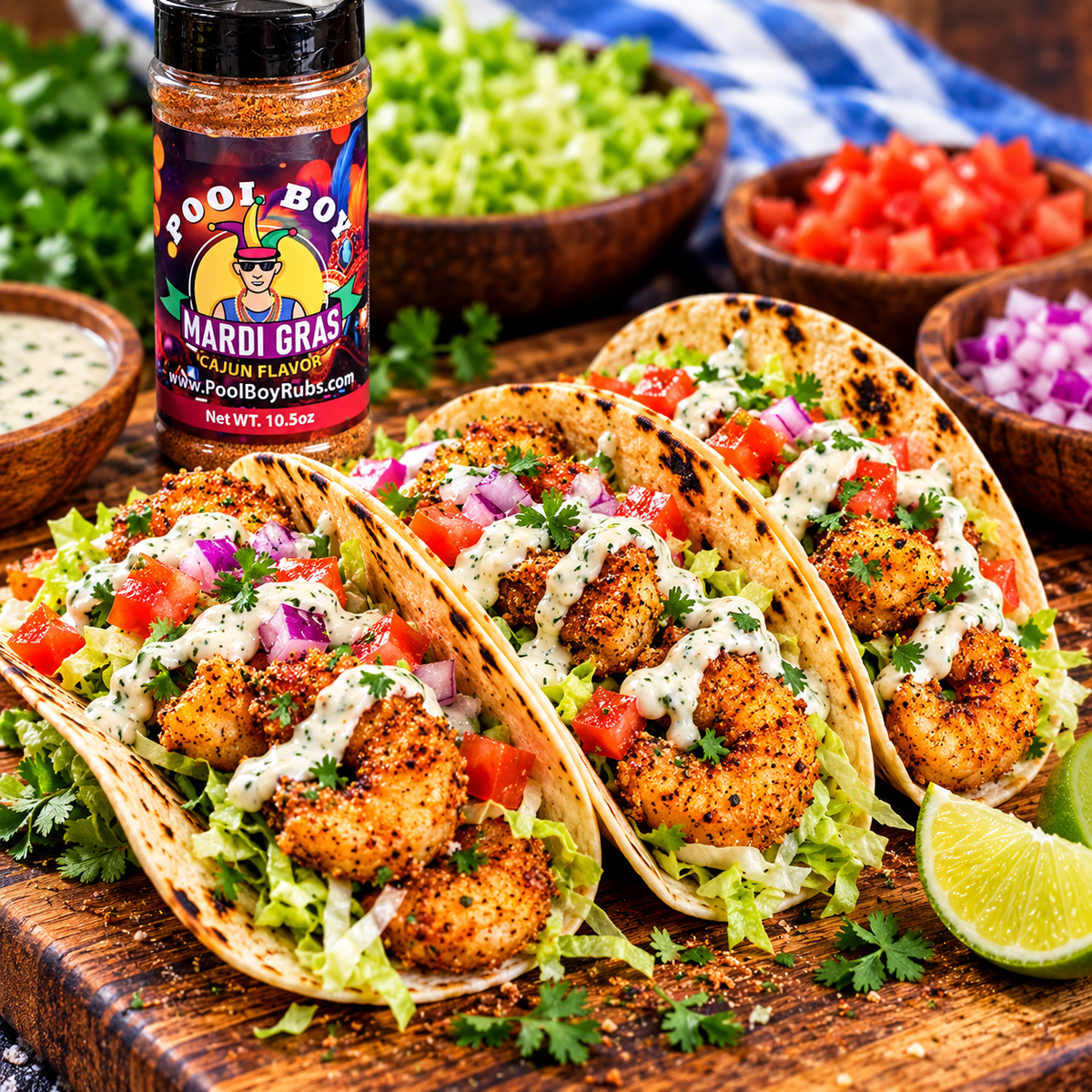 Pool Boy’s Shrimp Tacos